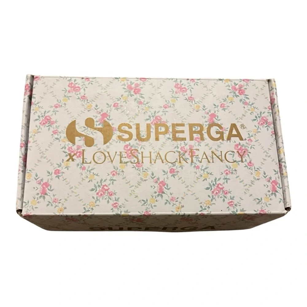 New‎ Superga x LoveShackFancy Kid's Classic Sneaker In Tokyo Pink Size 1